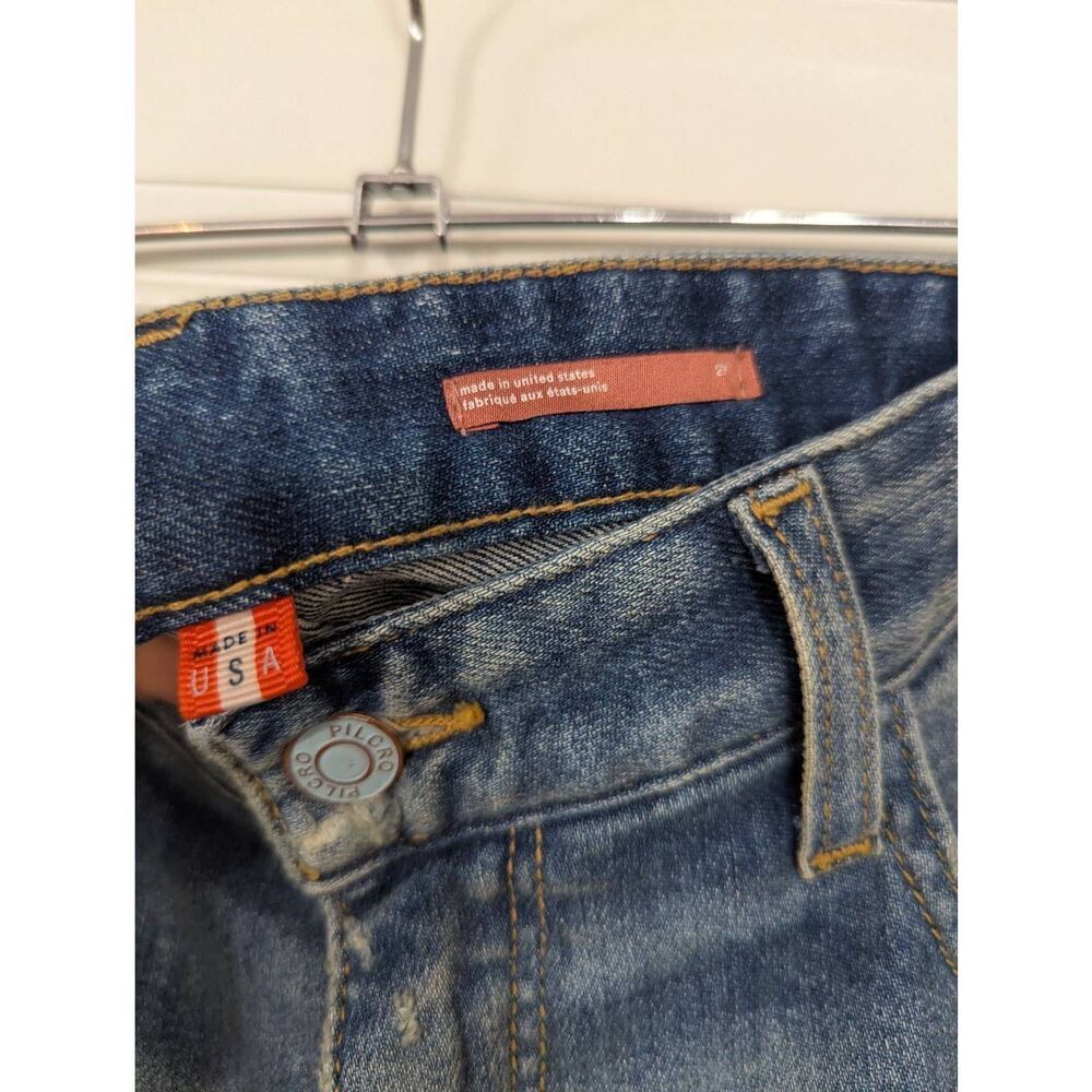 Anthropologie Pilcro‎ Relaxed Straight Fit Patchwork Jeans women's 27 distressed - Picture 5 of 10